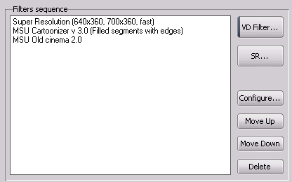 See filters you have chosen in Filters Sequence window